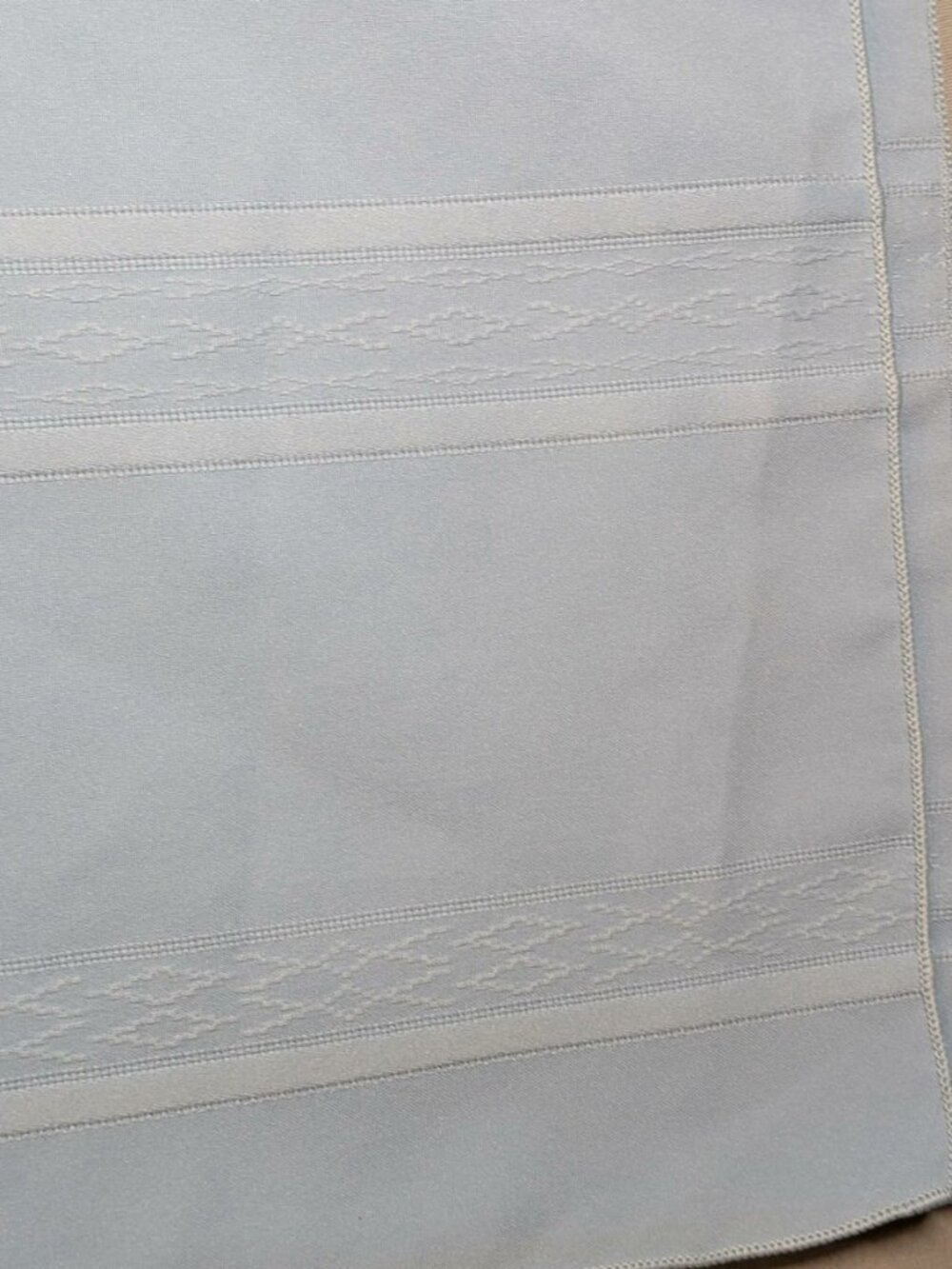 Polyester Rectangle Blue Tablecoth 50"X 100"Patterned Textured - Picture 2 of 2